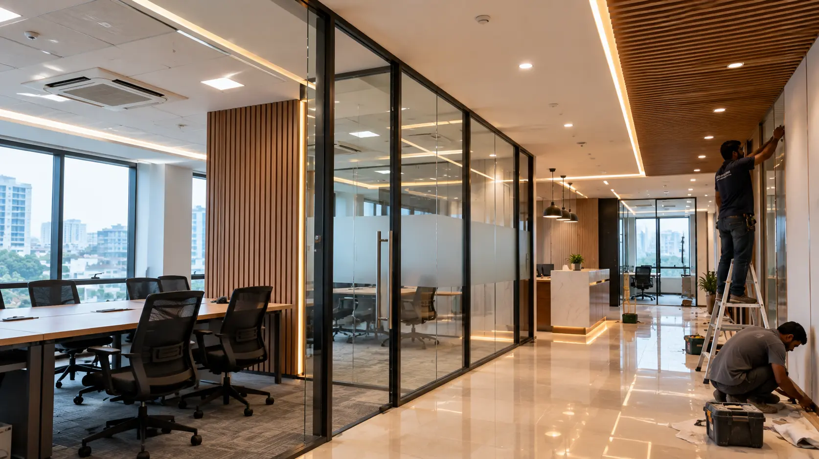 Refurbished commercial office interior