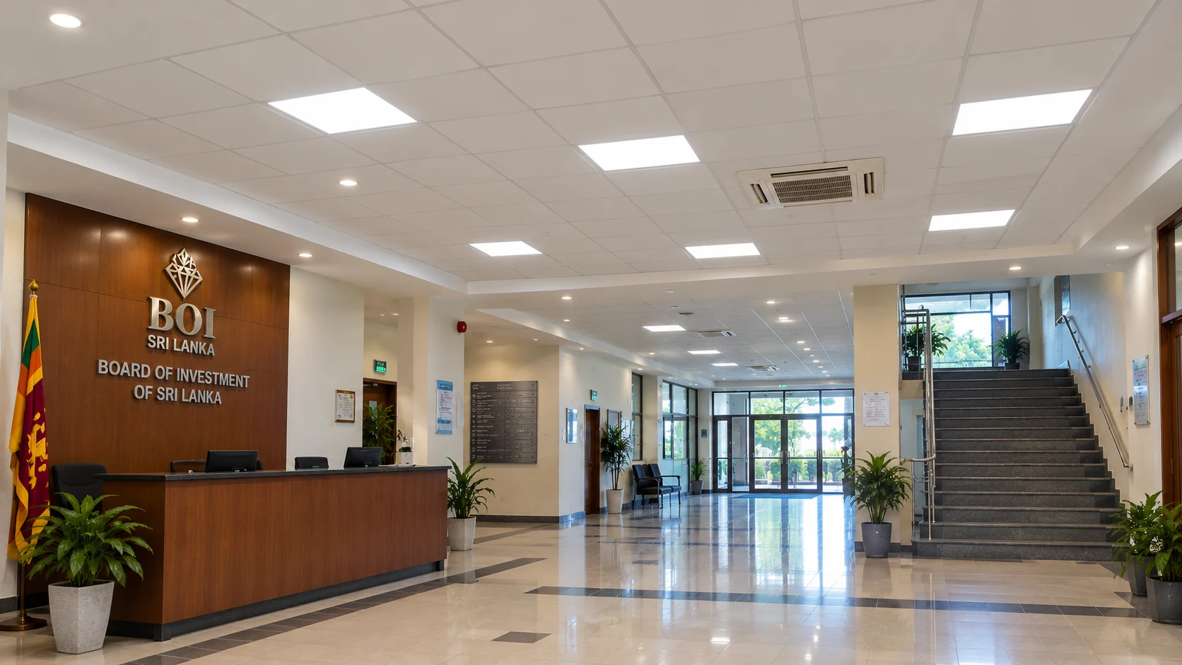 Renovation of ceiling and lighting system at BOI Administration Building